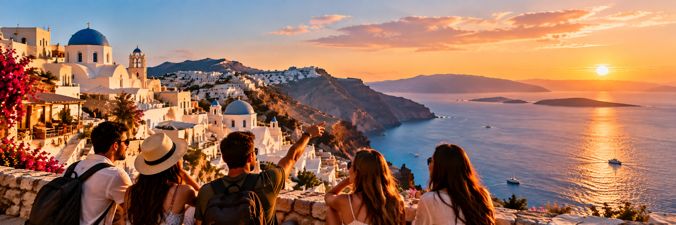 Udhëtarë duke eksploruar një destinacion të ri